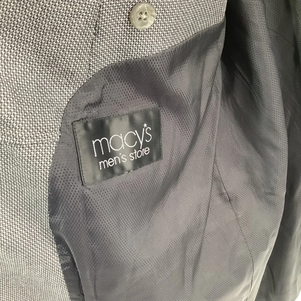 Michael Kors Mens Grey‎ Textured Two Button Blazer Sport Coat 48L Macys Store